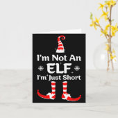 Carte Im Not An Elf I'm Just Short Funny Christmas Famil (Fleur jaune)