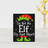 Carte I'm Not An Elf Im Just Short Funny Christmas Match (Fleur jaune)
