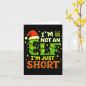 Carte Im Not An Elf Just Short Funny Christmas Xmas Men (Fleur jaune)