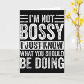Carte I'm Not Bossy I Just Know What You Should Be Doing (Fleur jaune)