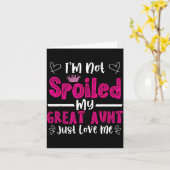 Carte I'm Not Siled My Great Aunt Just Loves Me Great Ni (Fleur jaune)