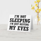 Carte I'm Not Sleeping I'm Just Resting My Eyes (Fleur jaune)