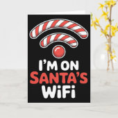 Carte Im On Santas Wifi Christmas Holiday Xmas  (Fleur jaune)