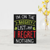 Carte I'm On The Naughty List And I Regret Nothing Funny (Fleur jaune)