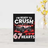 Carte I'm Ready To Crush 67 Hearts Truck 7 6 Valentines  (Fleur jaune)