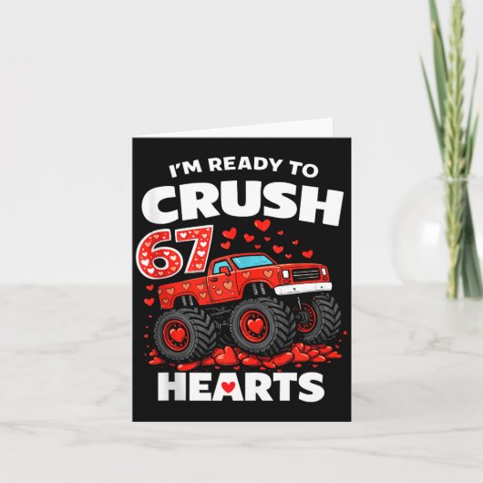 Carte I'm Ready To Crush 67 Hearts Truck Valentines Day  (Devant)