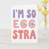 Carte Im So Egg Stra Message Card (Fleur jaune)