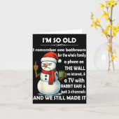 Carte I'm So Old I Remember One Bathroom For The Whole F (Fleur jaune)