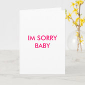 CARTE IM SORRY BABY (Fleur jaune)