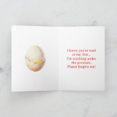 Carte I'm Sorry | Funny Chicken | Forgive Me (Intérieur)