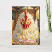 Carte I'm Sorry | Funny Chicken | Making Up (Devant)
