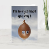 Carte I'm sorry I made you cry!  (Devant)