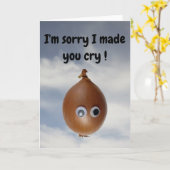 Carte I'm sorry I made you cry!  (Fleur jaune)