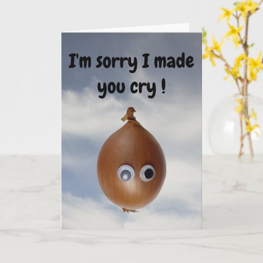 Carte I'm sorry I made you cry!  (Fleur jaune)