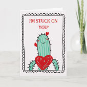 Carte I'm Stuck On You Funny Kids Valentine's Day  (Devant)