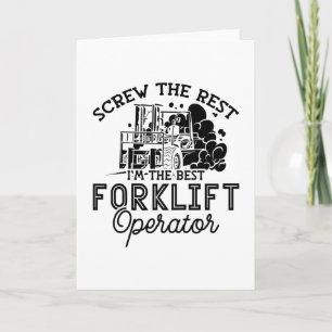 Carte I'm The Best Forclift Opérateur Driver Truck Worke