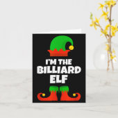 Carte I'm The Billiard Elf Family Pajama Christmas Funny (Fleur jaune)