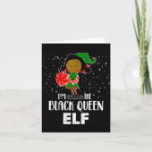 Carte I'm The Black Queen Elf African American Girls Kid (Devant)