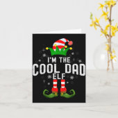 Carte I'm The Cool Dad Elf Christmas Family Pjs Costume  (Fleur jaune)
