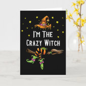 Carte Im The Crazy Witch Halloween Matching Group Costum (Fleur jaune)