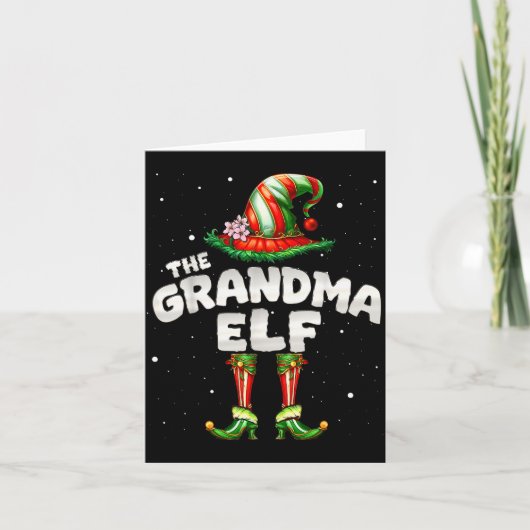 Carte I'm The Grandma Elf Family Matching Group Christma (Devant)