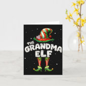 Carte I'm The Grandma Elf Family Matching Group Christma (Fleur jaune)