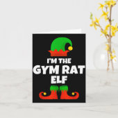 Carte I'm The Gym Rat Elf Family Pajama Christmas Fitnes (Fleur jaune)