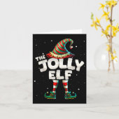 Carte I'm The Jolly Elf Family Matching Group Christmas (Fleur jaune)