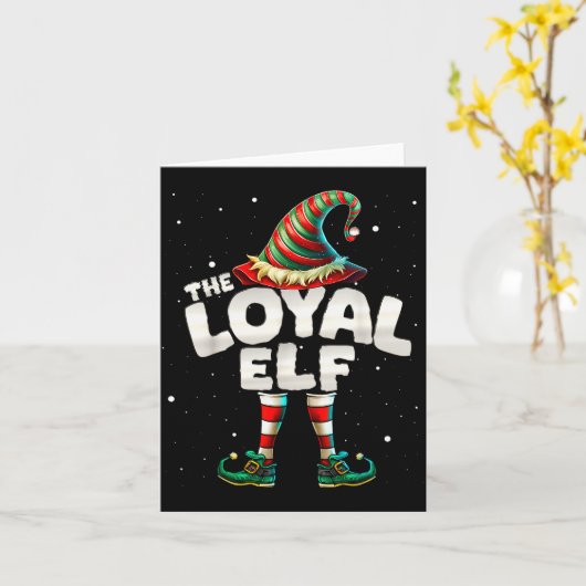 Carte I'm The Loyal Elf Family Matching Group Christmas (Fleur jaune)
