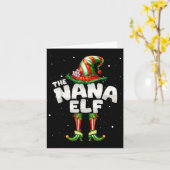 Carte I'm The Nana Elf Family Matching Group Christmas (Fleur jaune)