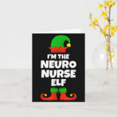 Carte I'm The Neuro Nurse Elf Family Pajama Christmas Fu (Fleur jaune)
