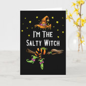 Carte Im The Salty Witch Halloween Matching Group Costum (Fleur jaune)