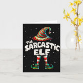 Carte I'm The Sarcastic Elf Family Matching Group Christ (Fleur jaune)