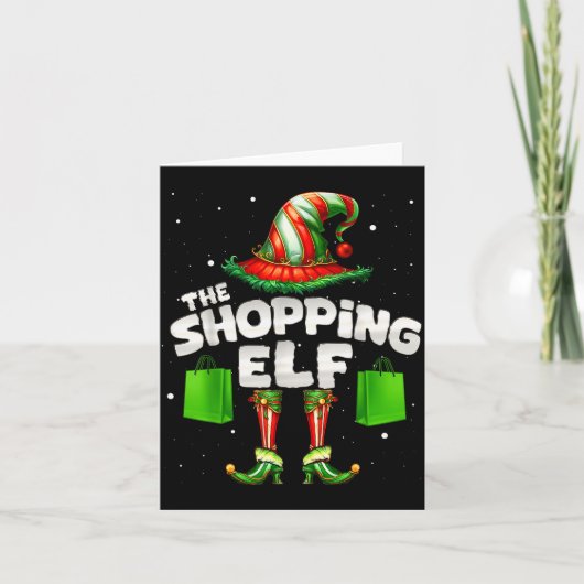 Carte I'm The Shopng Elf Family Matching Group Christmas (Devant)