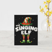 Carte I'm The Singing Elf Family Matching Group Christma (Fleur jaune)