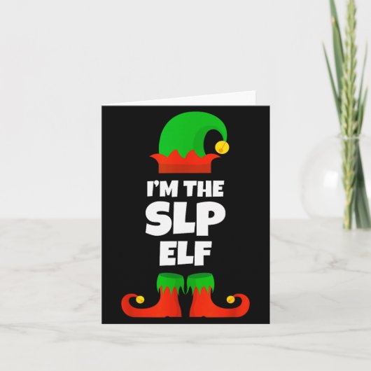 Carte I'm The Slp Elf Family Pajama Christmas Speech Lan (Devant)