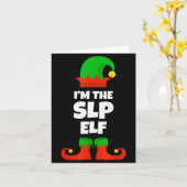 Carte I'm The Slp Elf Family Pajama Christmas Speech Lan (Fleur jaune)