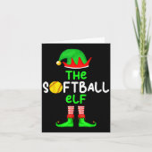 Carte I'm The Softball Elf Christmas Family Matching Paj (Devant)