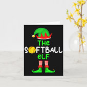 Carte I'm The Softball Elf Christmas Family Matching Paj (Fleur jaune)