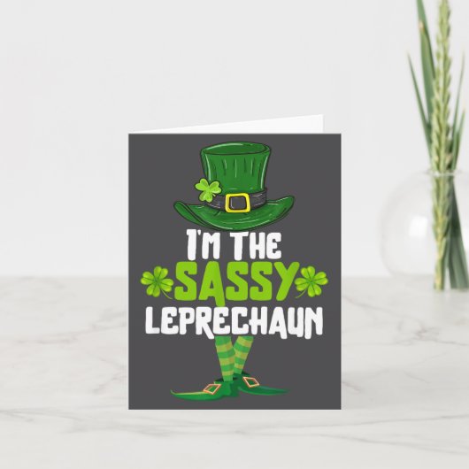 Carte I'm The Sy Leprechaun Matching St Patrick's Day Co (Devant)