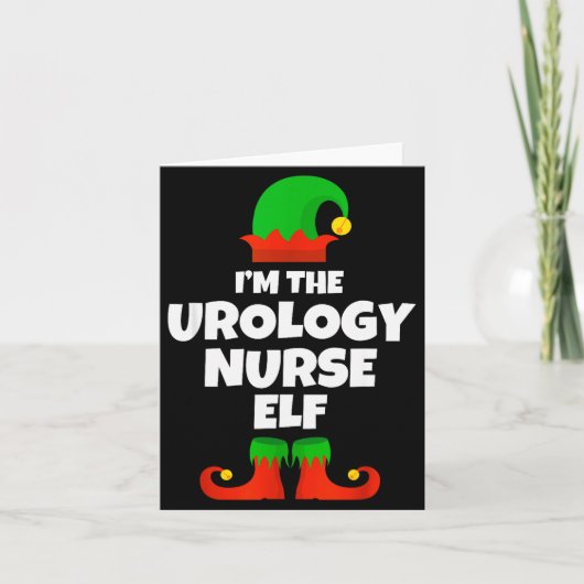 Carte I'm The Urology Nurse Elf Family Pajama Christmas (Devant)