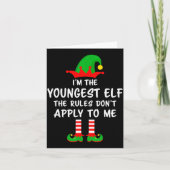 Carte I'm The Youngest Elf Matching Family Christmas (Devant)