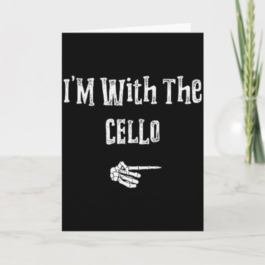Carte I'm With Cello Halloween Costume Funny Couples Mat (Devant)