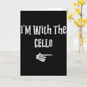 Carte I'm With Cello Halloween Costume Funny Couples Mat (Fleur jaune)