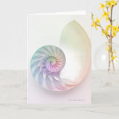 Carte Image colorée artistique de nautilus (Fleur jaune)