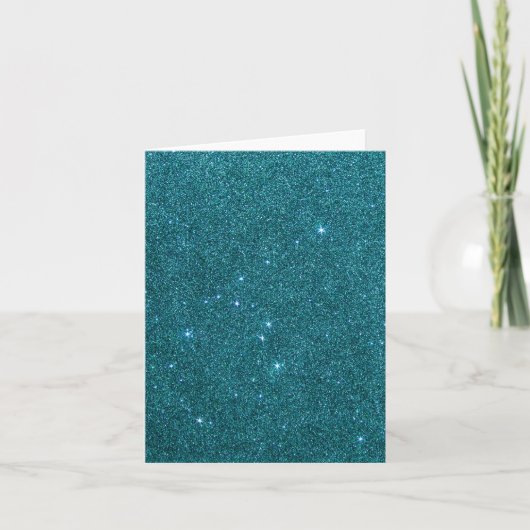 Carte Image de la parties scintillant turquoise branchée (Devant)