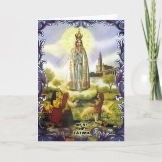 Carte Image de l'apparition Notre Dame de Fatima (Devant)