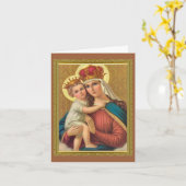 CARTE IMAGE DÉVOTIONNELLE DE NOTRE-DAME DU REMÈDE (Fleur jaune)