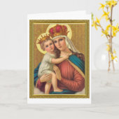 CARTE IMAGE DÉVOTIONNELLE DE NOTRE-DAME DU REMÈDE (Fleur jaune)