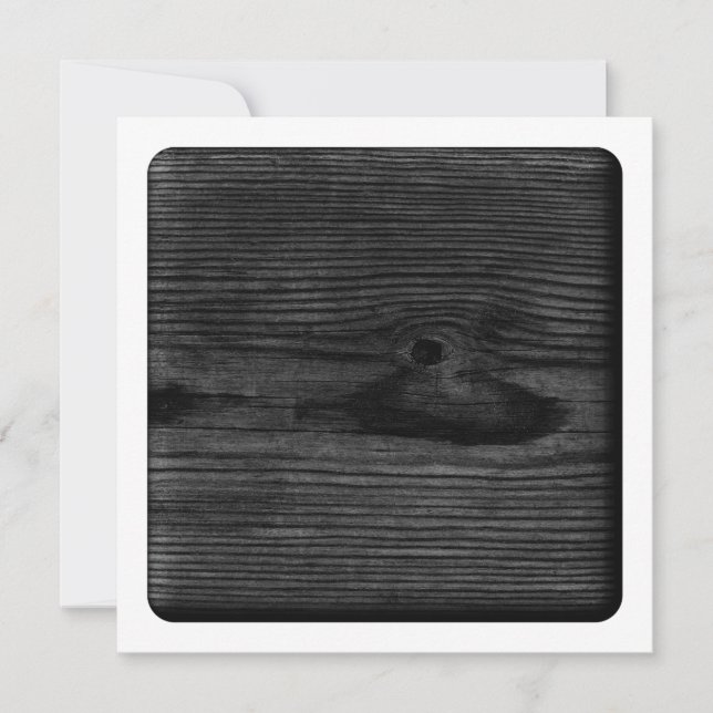 Carte Image en bois noir. (Devant)